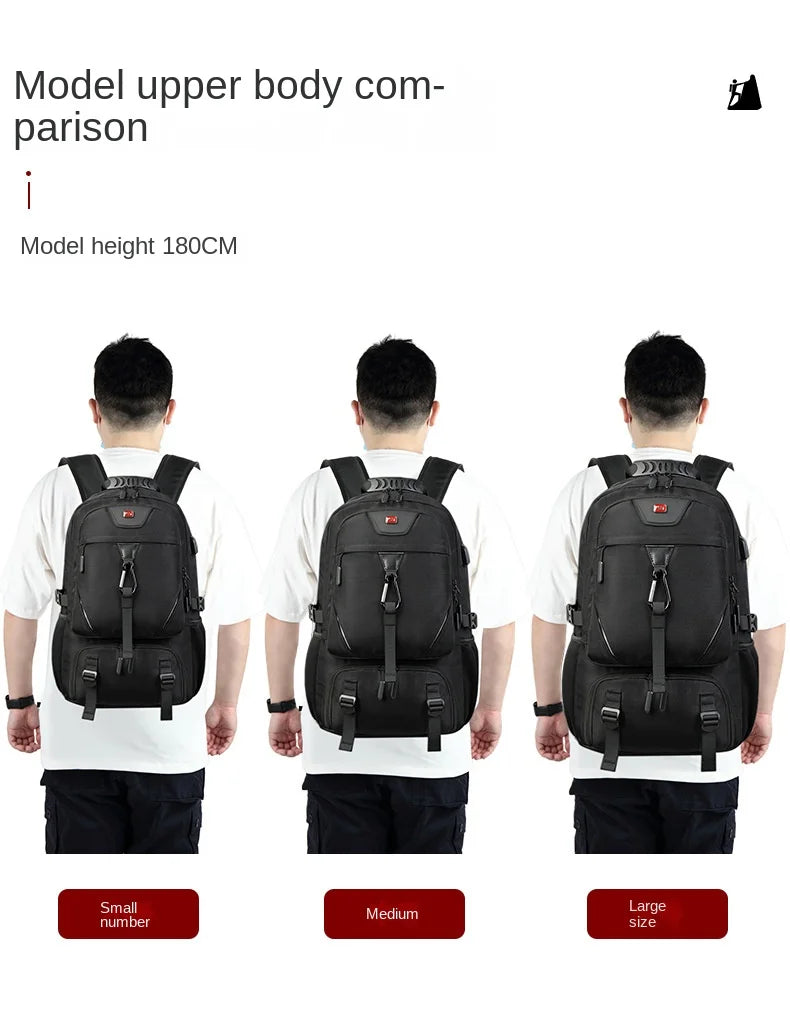 15.6/17.3" Travel Backpack Men Business Backpack School Expandable USB Bag Large Capacity Laptop Waterproof Fashion Backpack