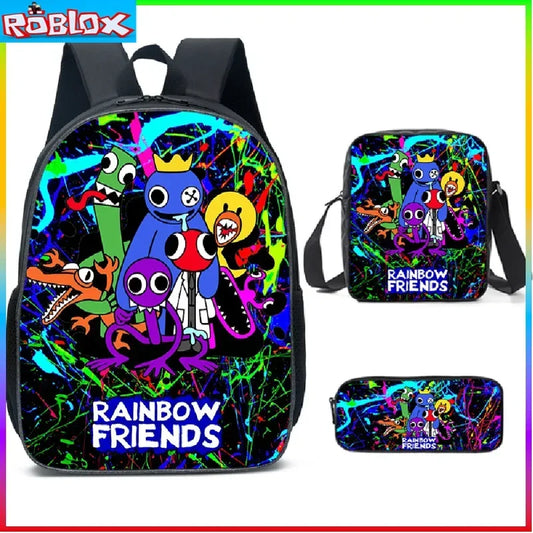 ROBLOX Rainbow Friends Rygsæk Børnehave Børnetegnefilm Skoletaske Mochila Anime Børnelegetøj Gaver To dimensioner