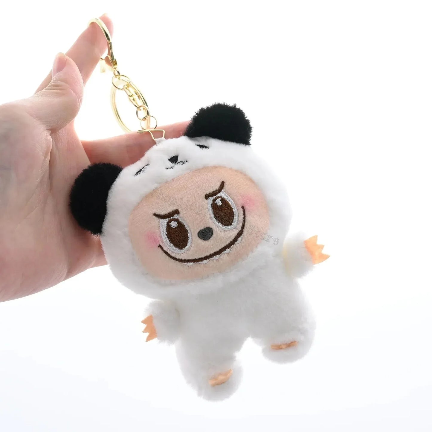 Kawaii Labubu The Monsters Plush Keychains Stuffed Animals Keyrings Girls Backpack Bags Pendants Doll Charms Accessories Gifts