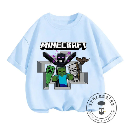 Short Sleeve Children Top Shirts Children's Boy's Minecraft CatNap Clothing Tops Baby Boys Clothing Child -shir T Shirt