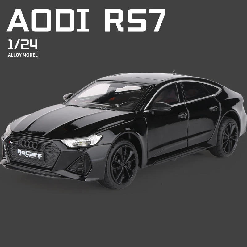 1:24 Audi RS7 Coupe Alloy Car Model Diecasts Metal Toy Sports Car Vehicles Model Simulation Sound Light Collection Kids Toy Gift