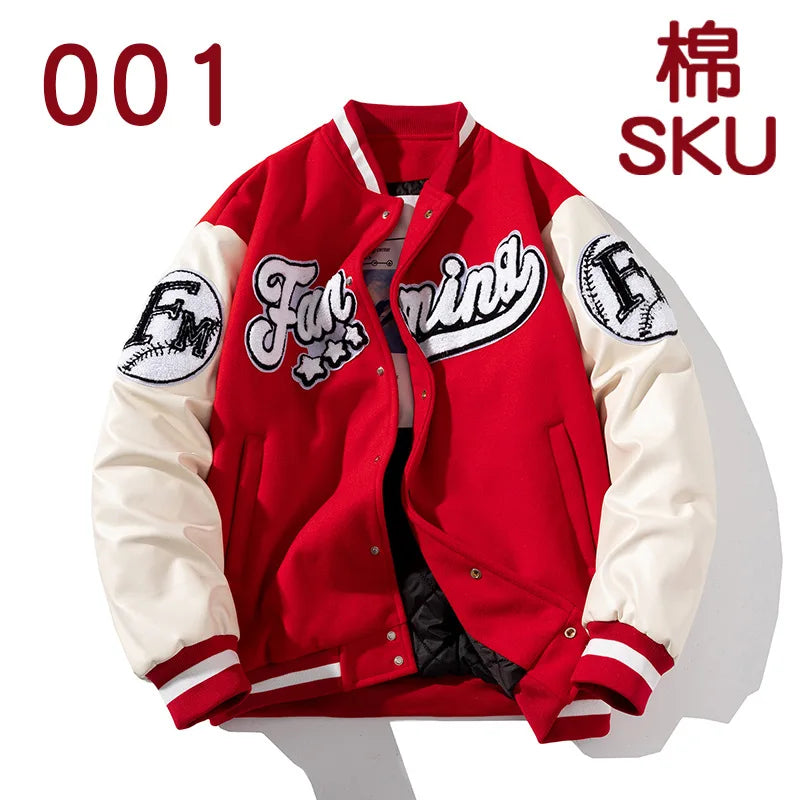 Men Jacket Baseball Uniform Men's Loose Embroidery Tide Brand Coats Spring Autumn Casual College Wear American Fashion Clothing