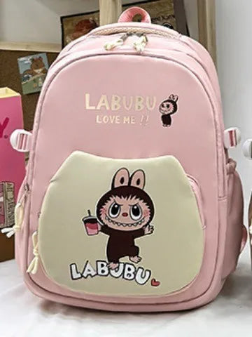 Labubu Primary And Secondary School Students' Cute Printed Casual Backpack For Women'S School Travel Versatile Backpack 2024 New