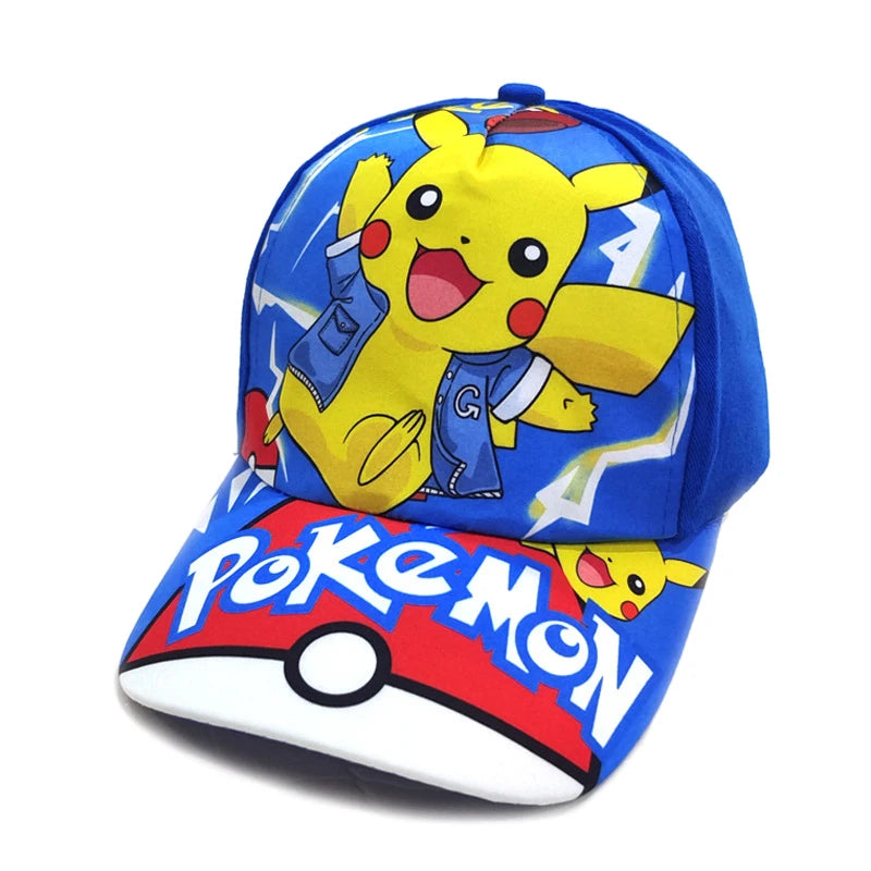 Pokemon Pikachu Children's Baseball Cap Pet Elf Cute Sunshade Hat Adjustable Head Circumference Pocket Monster Cartoon Hat