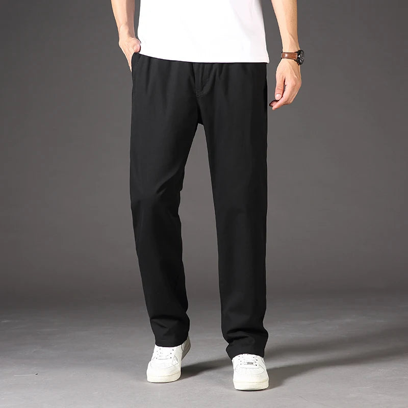 Spring Autumn Mens Cargo Pants Casual Sweatpants Relaxed Fit Cotton Pants American Style Large Size Sports Outdoor Pants