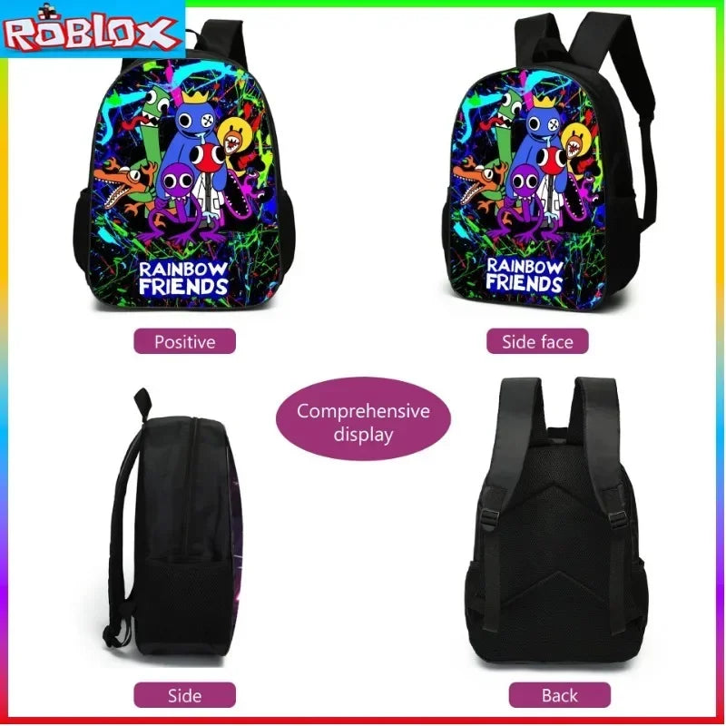 ROBLOX Rainbow Friends Backpack Kindergarten Children's Cartoon SchoolBag Mochila  Anime Children's Toys Gifts Two dimensions