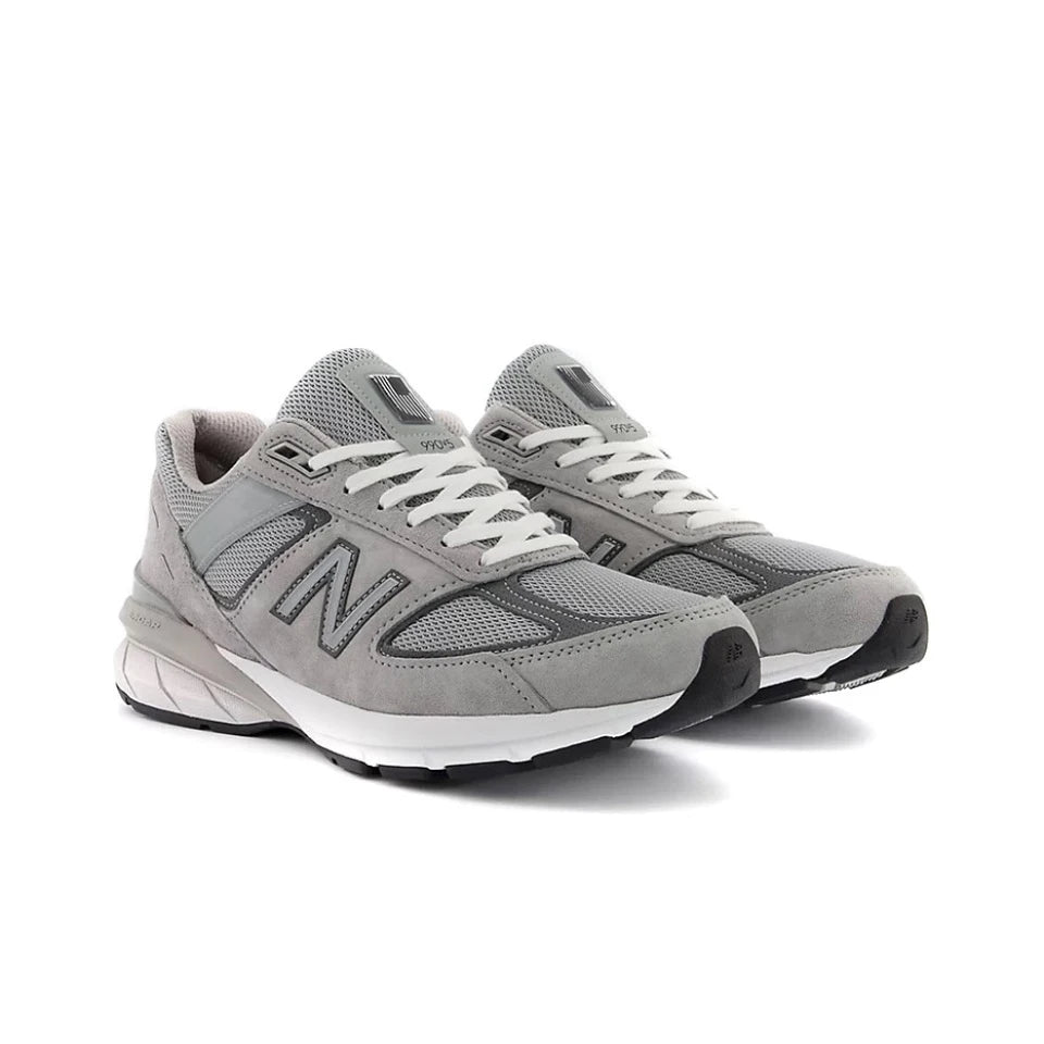 Original New Balance NB 990 V5/992 Classic Vintage Mesh Leather Casual Unisex Men and Women Running Shoes Grey Silver M990GL5