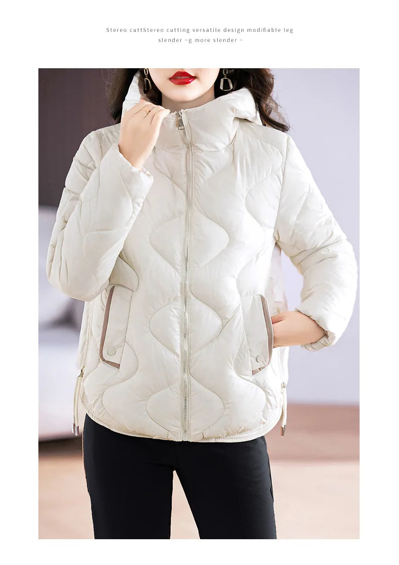 Winter Jacket Women 2023 New Outerwear Korean Clothes Women Coat Hooded Cotton Parkas Harajuku Ladies Quilted Coat Streetwear