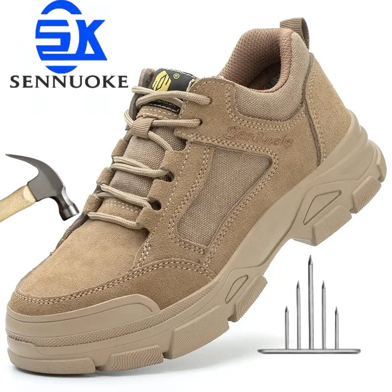 Safety Shoes Men for Work Lightweight Sport Sneakers Steel Toes Free Shipping Safety Tennis Protection for the Feet Original