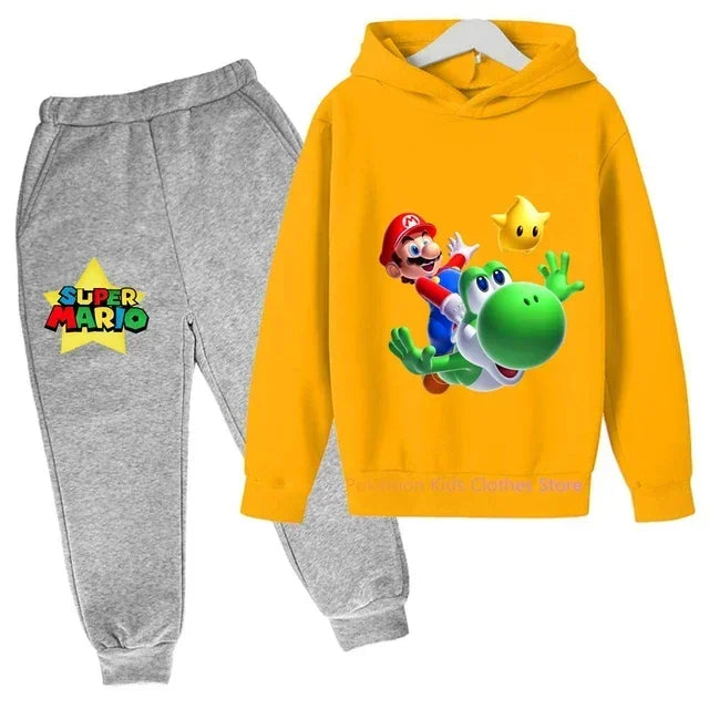 New Game Super Mario bros Set Kids Sweatshirt Children Jacket Boy Girl Clothes Spring Autumn Hoodie 3-14 years old Sweater Sales