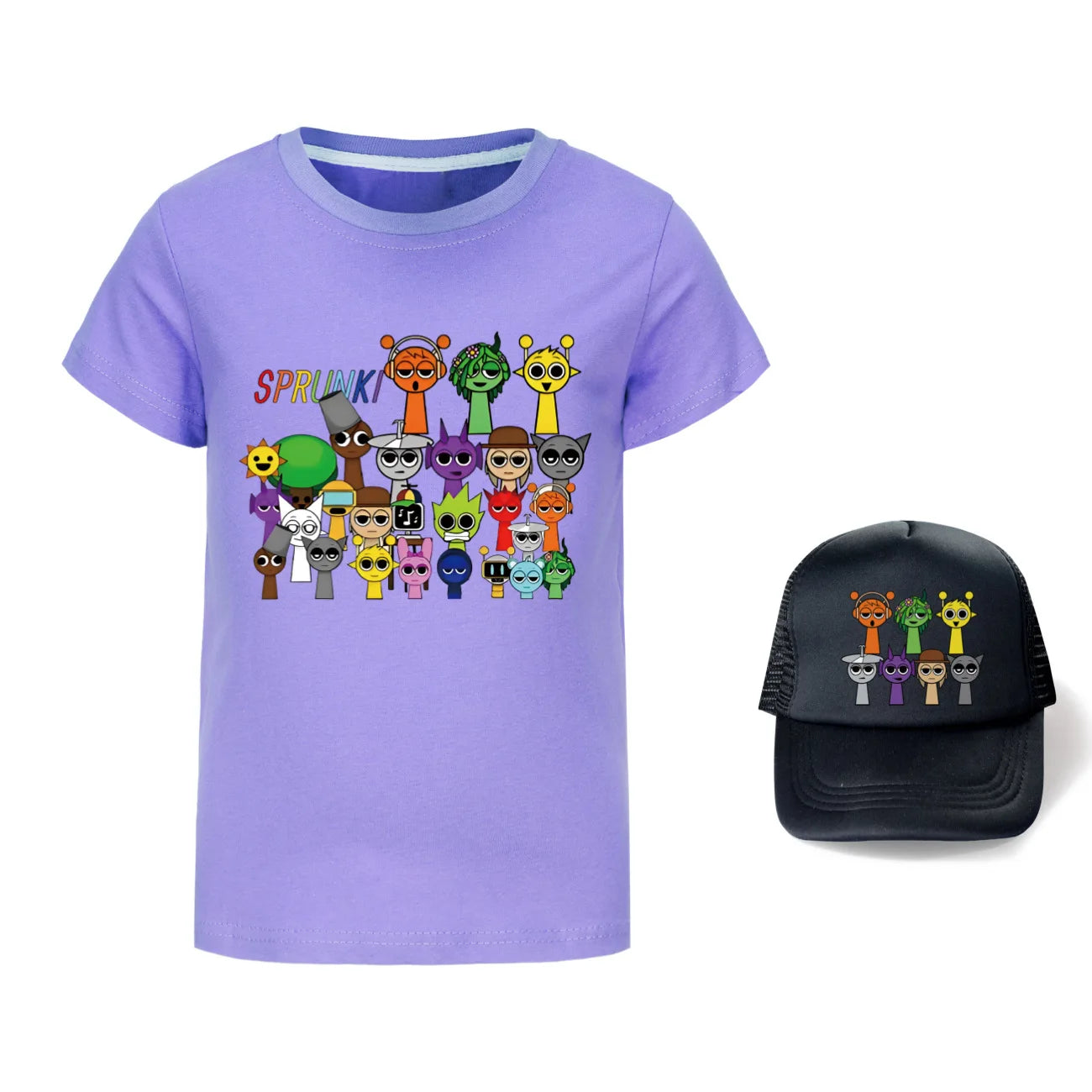 Hot Sprunki Clothes for Baby Girls Cartoon Game Incredibox T Shirts Kids Summer T-shirt Boys Short Sleeve Tops Children Clothing