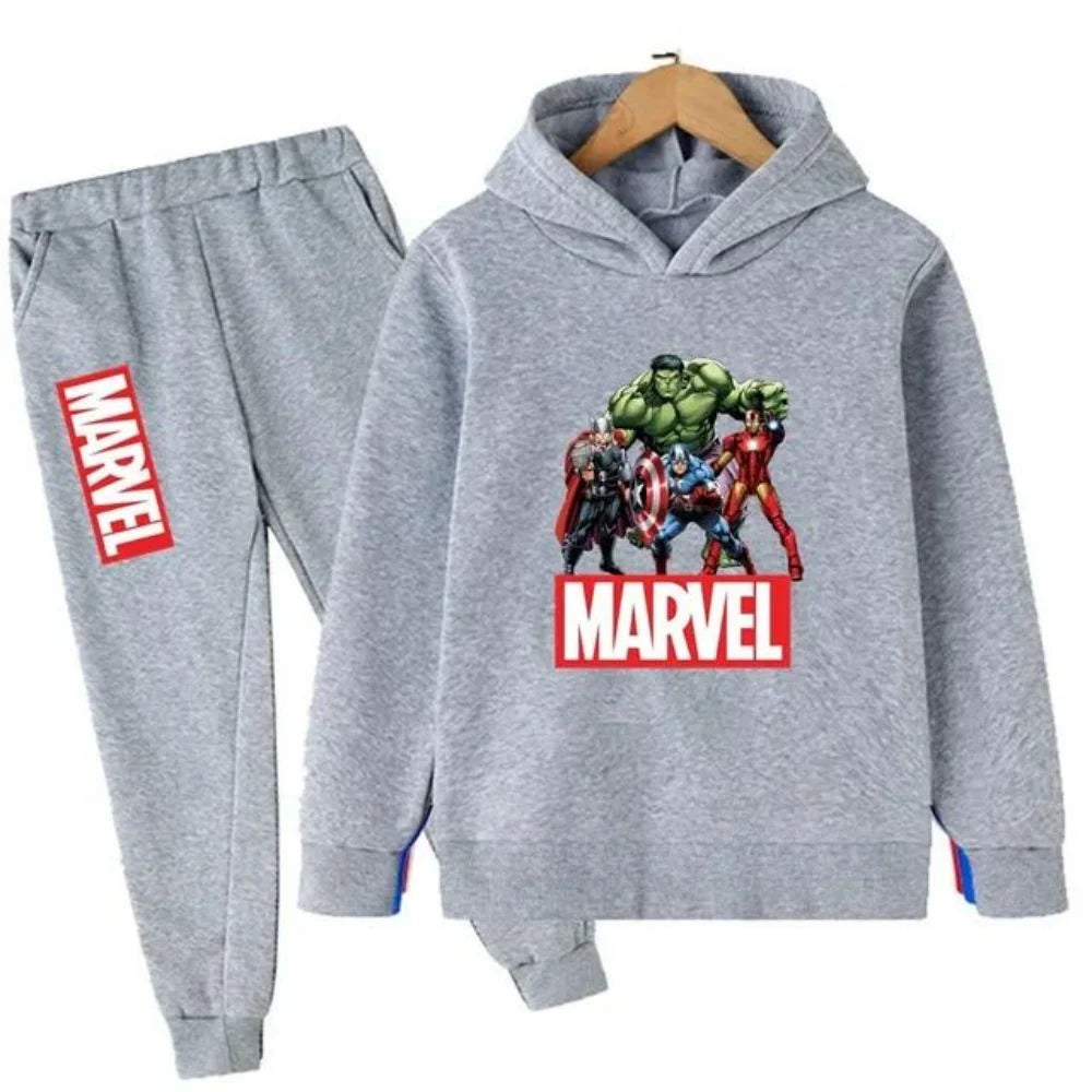 Kids Cartoon Green Giant Super Hero Superstar Boys Girls Spring/Autumn Clothing Children's Fashion Hoodie Pants Set 2-14 Years