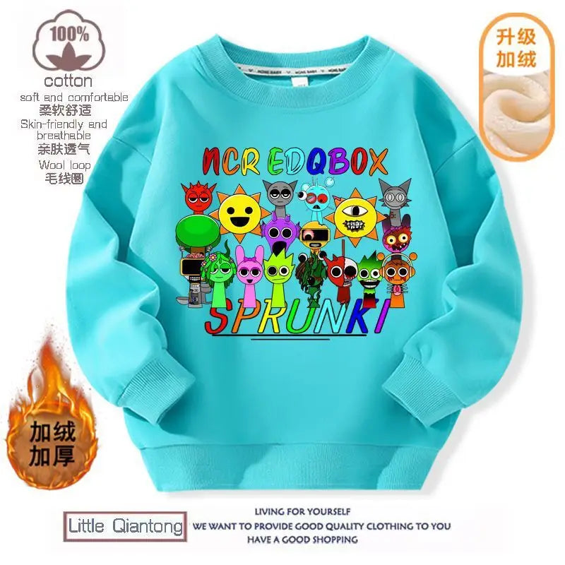 Sprunki Hoodie Clothes For Kids Incredibox Hoodies Sweatshirt Winter Hoodies Soft Cotton Sweatshirt Hoodie keep Warm Hoodie