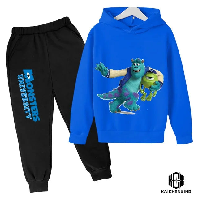 Girls Sweatshirt Pant Suit Coat Casual kids Boys Long Sleeve monsters inc. Clothes Kawaii Hoodies Children Pullover Sportswear