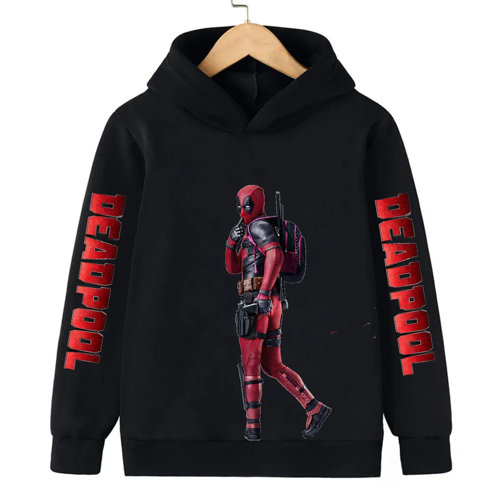 Marvel Deadpool Children Hoodies Girl Boy Kid Pullover Autumn Winter Baby Clothing Cartoons Casual Fashion Kid Tops Sweatshirts