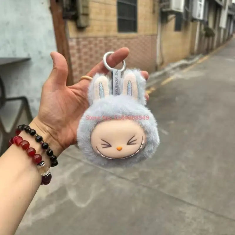 2024 New Sale Anime Labubu Sitting 2nd Generation Little Head Model Toy Cute Monster Replica Keychain Toy Birthday Gifts