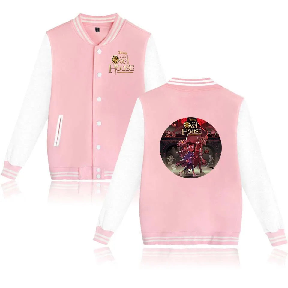 The Owl House Bomber Jacket Women Men Autumn Baseball Jacket Coat Cartoon Kid Streetwear Harajuku Bomber College Jacket