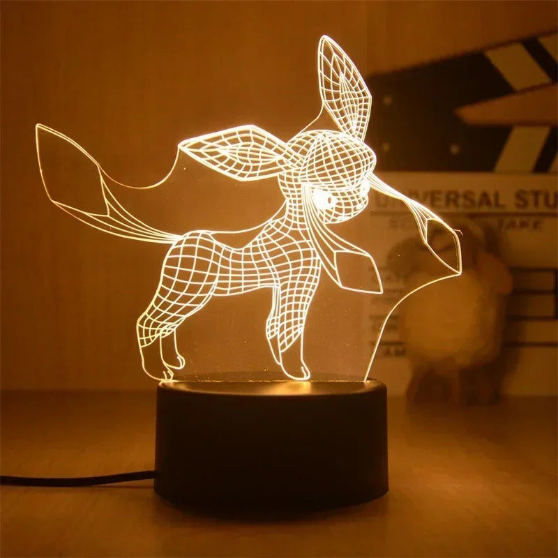 New Anime Pokemon Led 3D Night Light Kids Toy Anime Figures Cute Pikachu Bedside Lamp for Children Bedroom Decor Birthday Gift