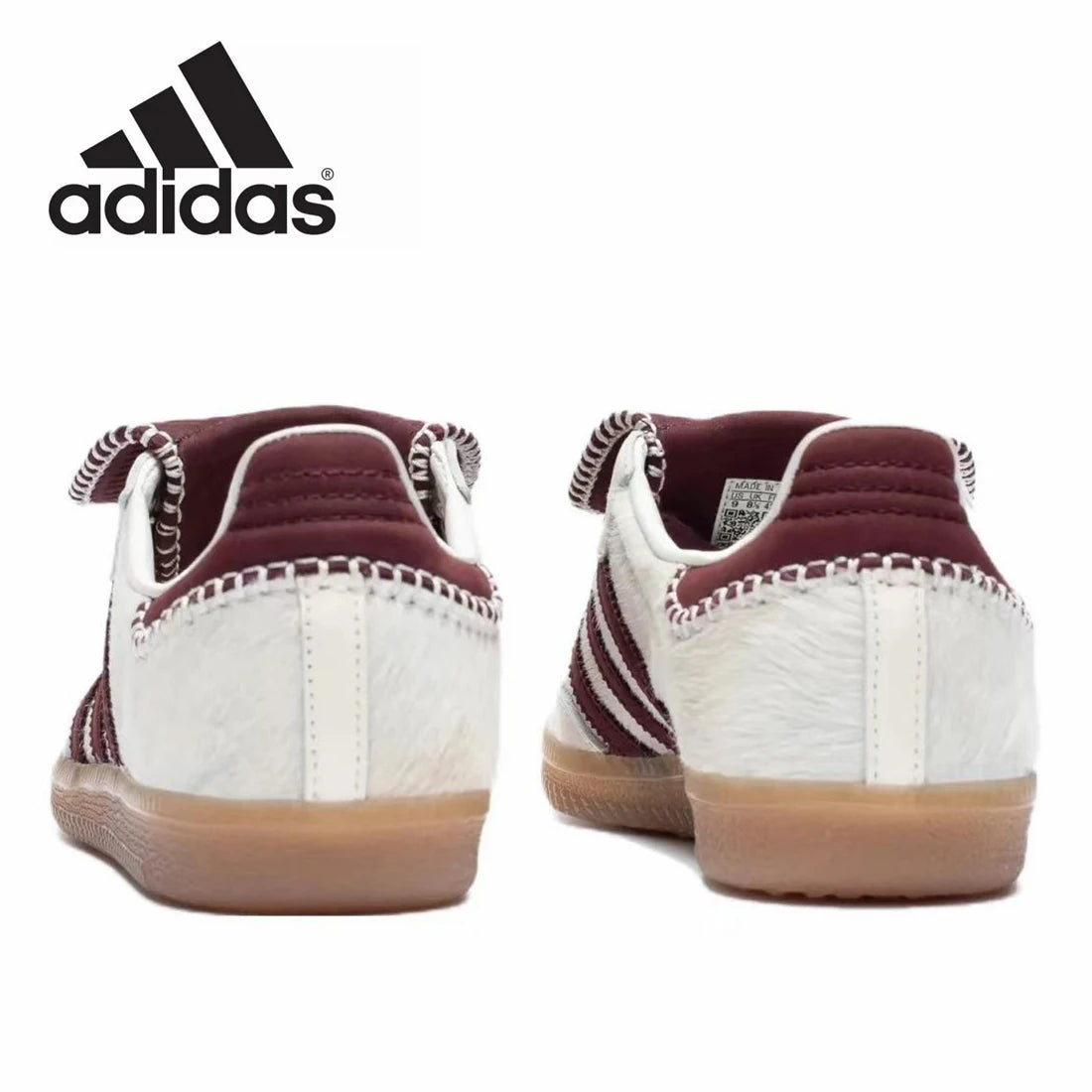 Adidas - German Samba Pony Welsh Bonner Leopard Pattern Training Shoes, Retro Multi functional Sports and Casual Gazelle Shoes