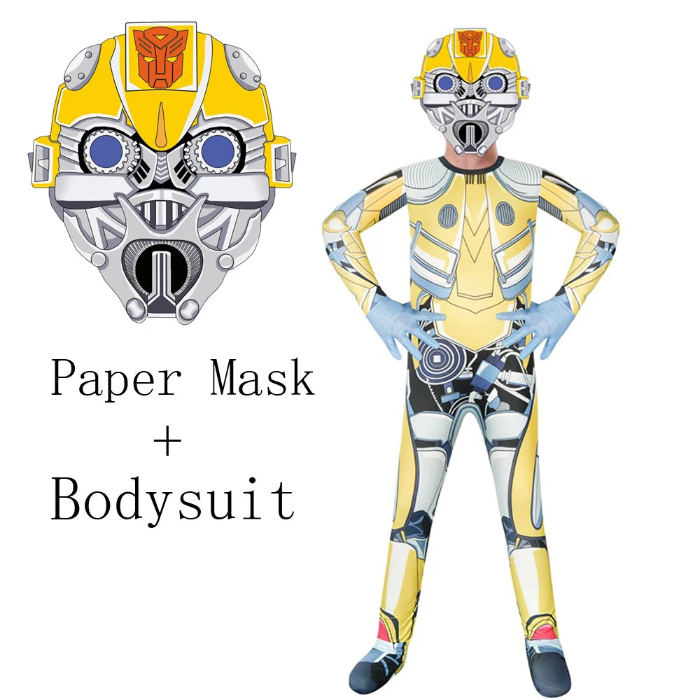 Halloween Costume MPM03 Alloy Deformed Toy King 5 Hornet Bug Boy Robot Transformation Toys Movie 5 Robot Jumpsuit Mask Swimsuit