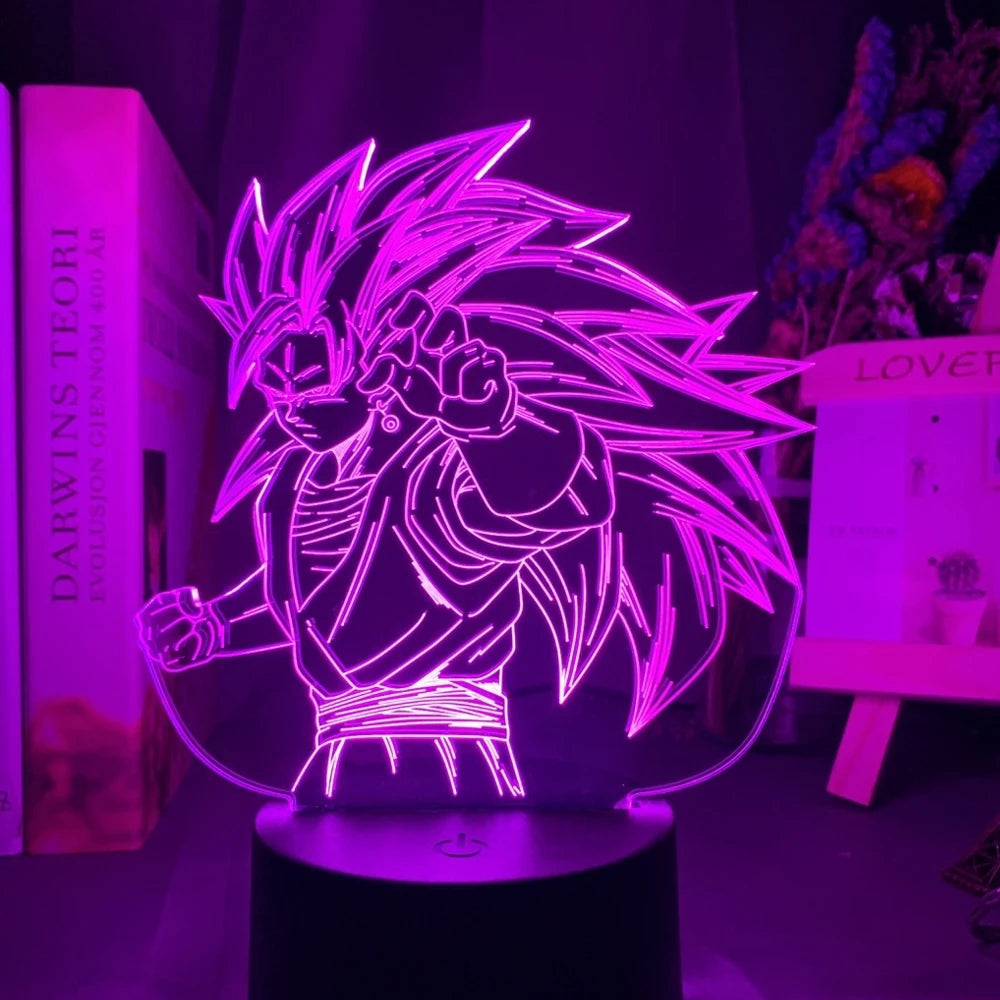 Anime Goku Vegeta Dragon Ball Z Super Saiyan 7/16 color remote control 3D Lamp LED Night Light Goku Jiren Broly Table Lamp Gift