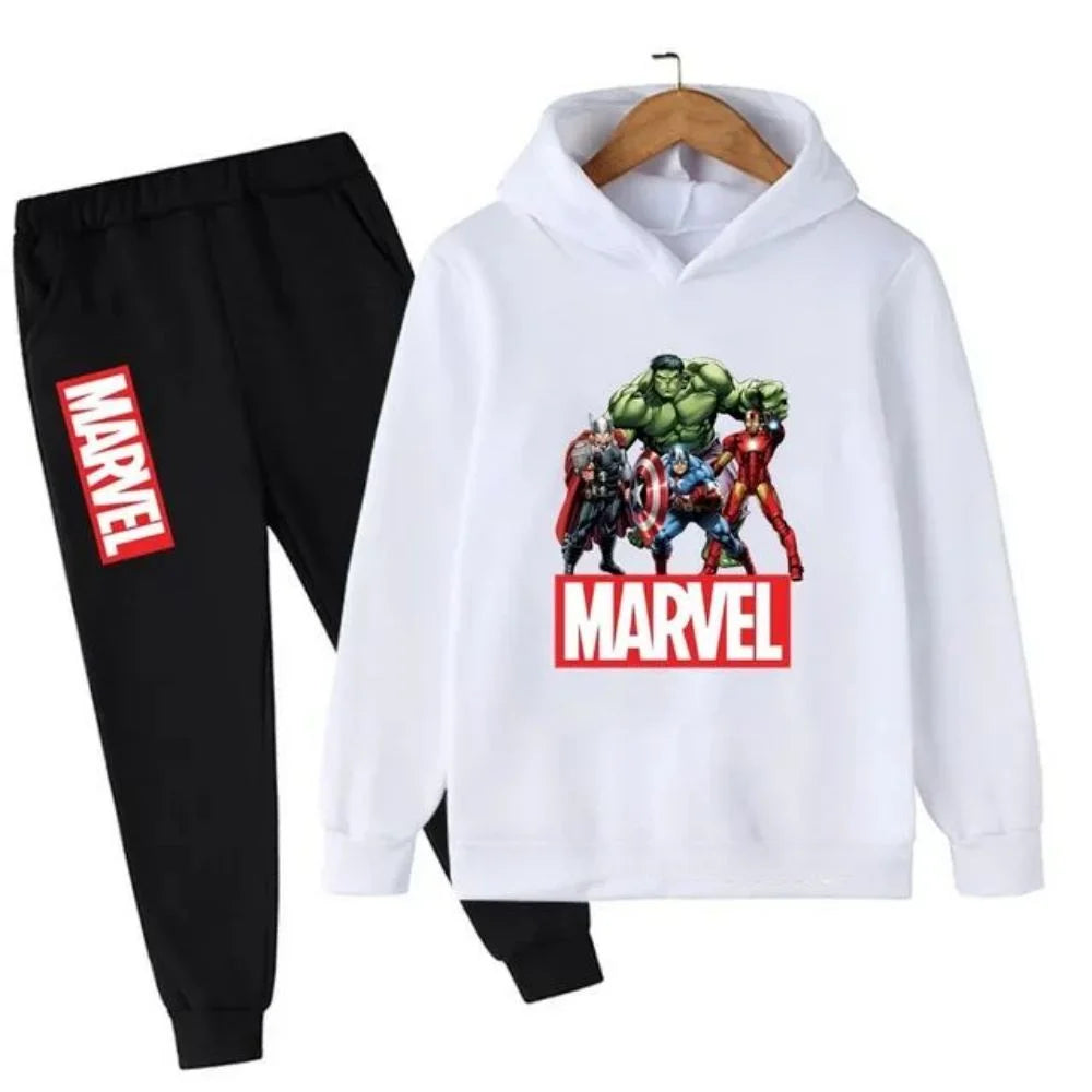 Kids Cartoon Green Giant Super Hero Superstar Boys Girls Spring/Autumn Clothing Children's Fashion Hoodie Pants Set 2-14 Years