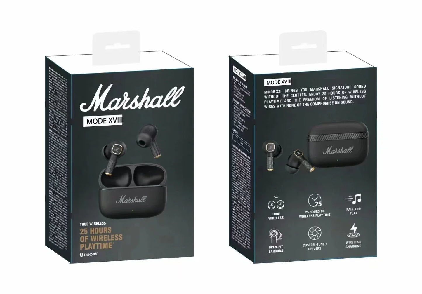 MARSHALL MODE XVIII True Wireless Bluetooth 5.1 Headset in Ear Noise Reduct Earbuds HiFi Subwoofer Sports Music Game Headphones