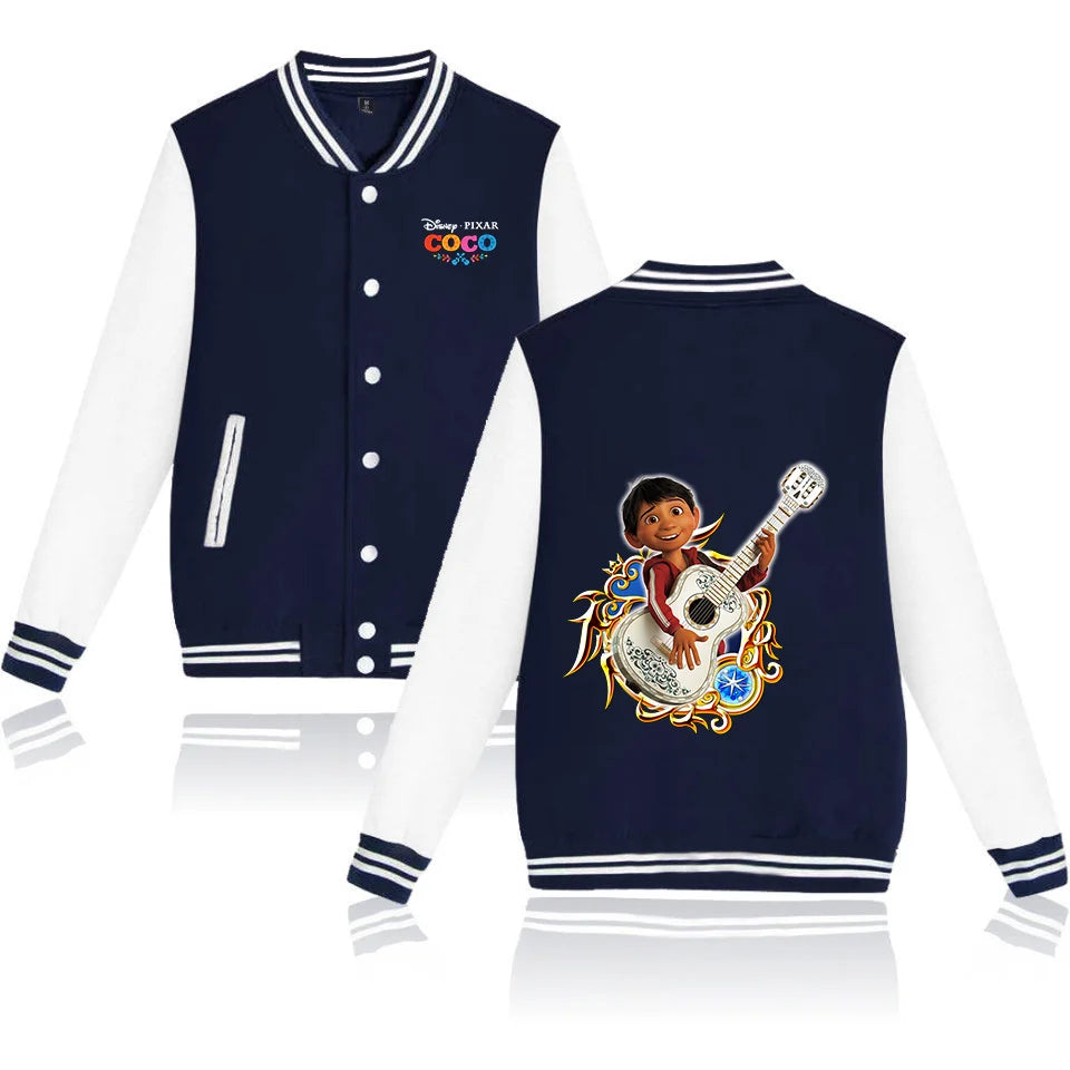 Coco Varsity Baseball Bomber Jacket Men Women Hip Hop Harajuku Jackets Kids Boys Girls Single Coats