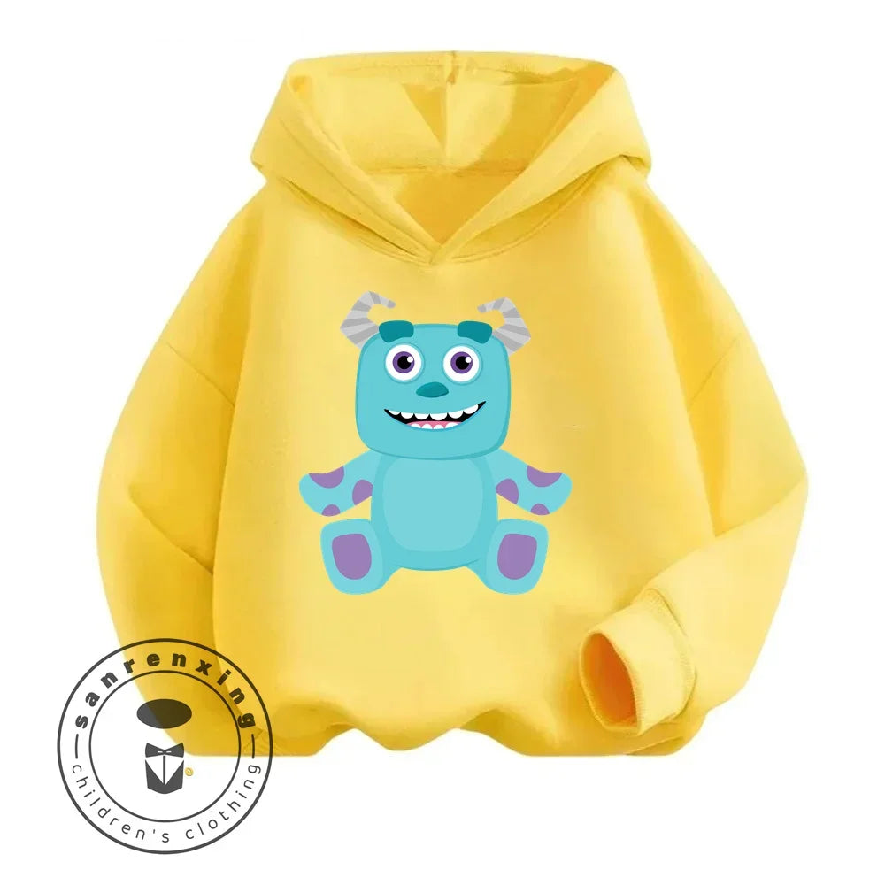 Monsters Inc Cartoon Kids Long Sleeve Hoodies Uniquely Crafted Garments That Bring the Charm of Your Favorite Cartoon to Life