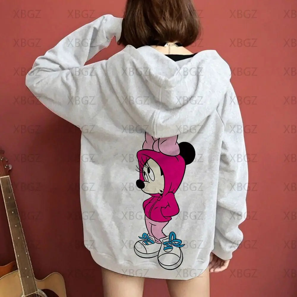 2022 Top Sweatshirt Woman Mickey Women's Men's Children's Hoodie Sweatshirts Couple Outfit Clothing Fashion Hoodies Minnie Mouse