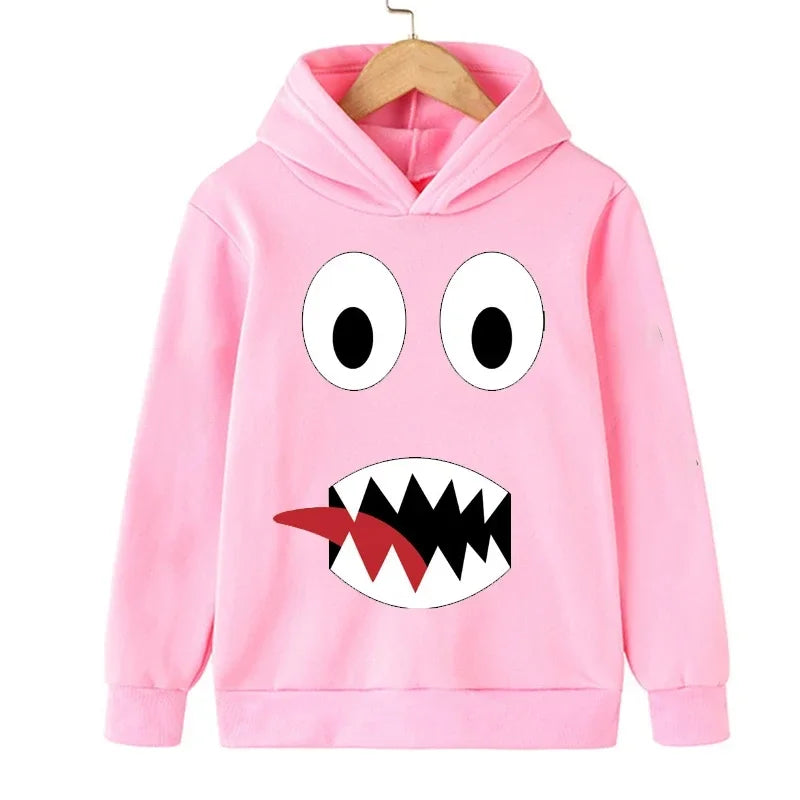 Casual Rainbow Friends Hoodie Kids Boys Clothing Child Top Casual Cartoon Printing Warm Coat Girls' Long Sleeve Sweatshirt