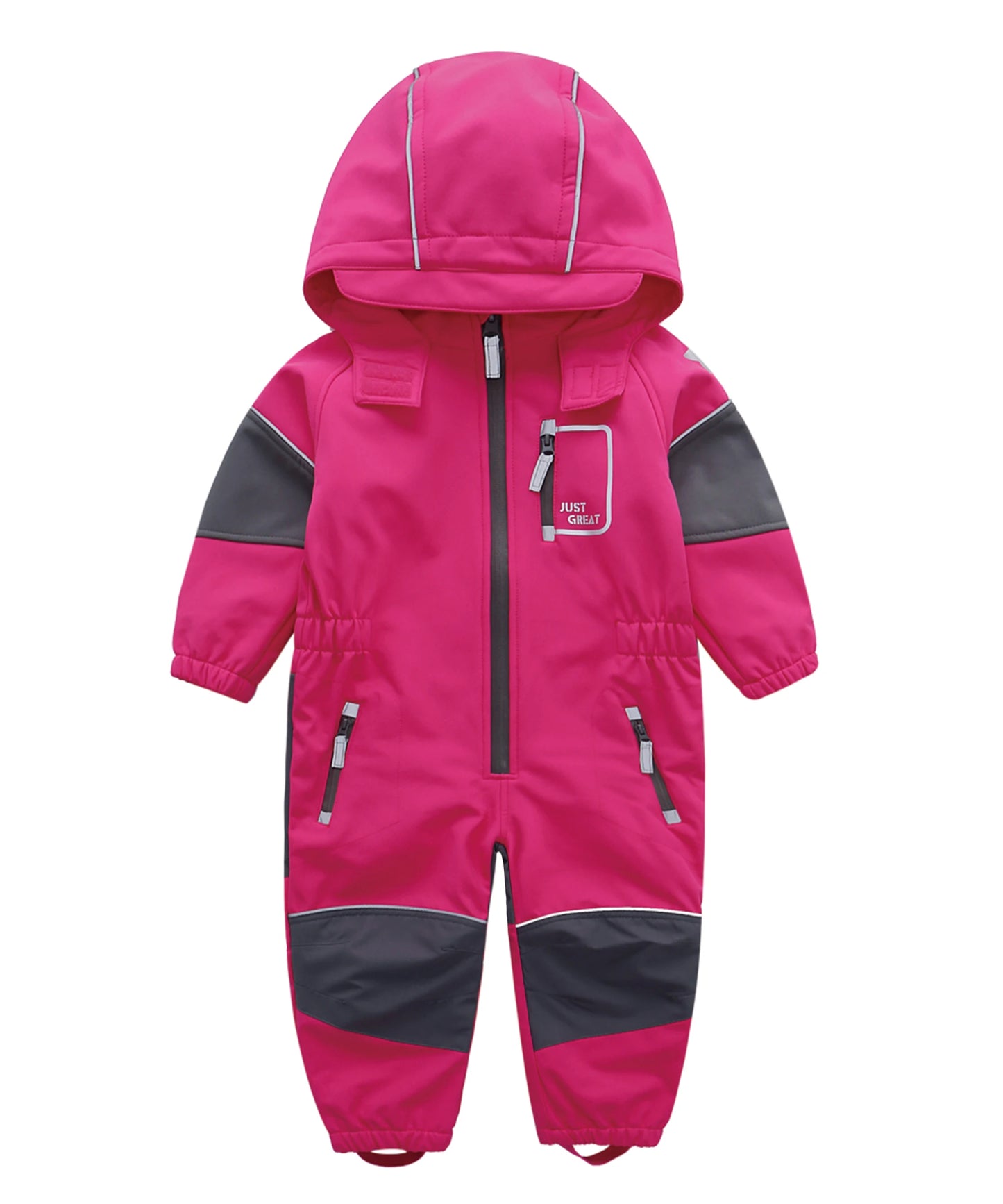 NEW 3-6T Kids Boys Girls Jumpsuit Waterproof PU Rain Pants Overall Coverall Softshell For Children Outdoor Sportswear