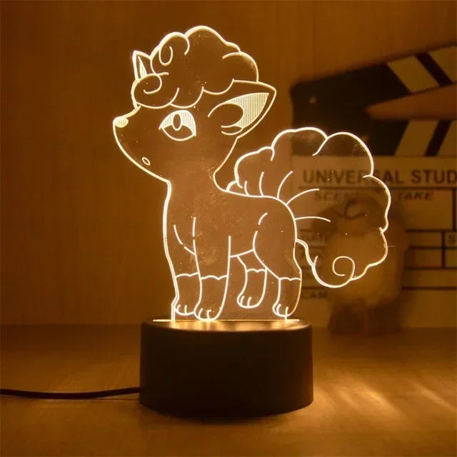 New Anime Pokemon Led 3D Night Light Kids Toy Anime Figures Cute Pikachu Bedside Lamp for Children Bedroom Decor Birthday Gift