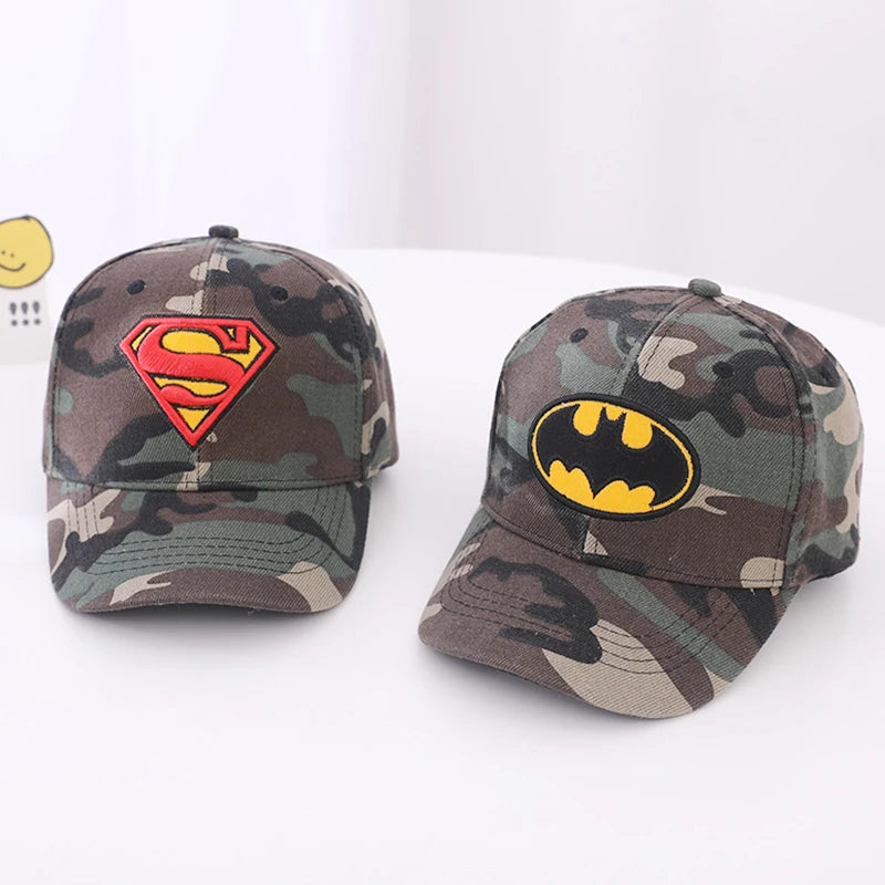 Autumn Disney Anime Spiderman Baseball Cap For Children Outdoor Kids Camouflage Caps Boys Cartoon Embroidery Hip Hop Sun Hat