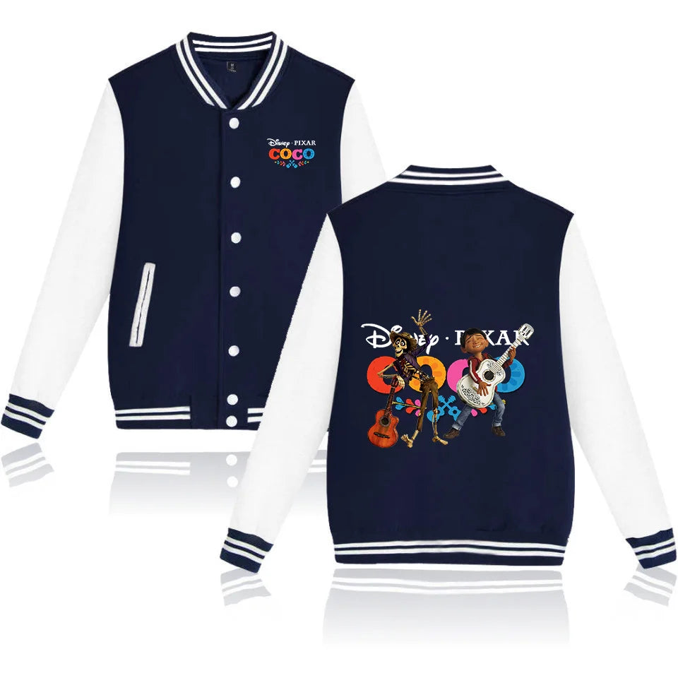 Coco Varsity Baseball Bomber Jacket Men Women Hip Hop Harajuku Jackets Kids Boys Girls Single Coats