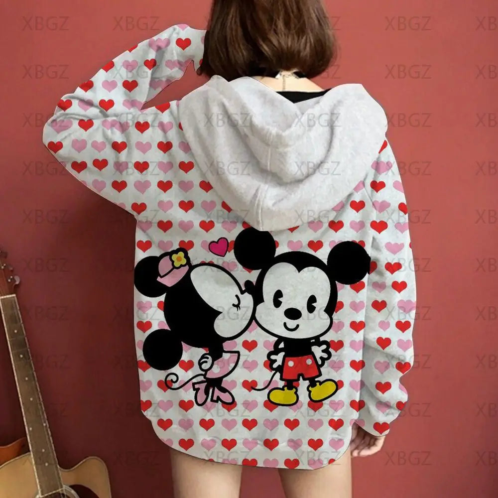 2022 Top Sweatshirt Woman Mickey Women's Men's Children's Hoodie Sweatshirts Couple Outfit Clothing Fashion Hoodies Minnie Mouse