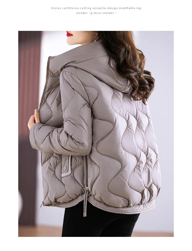 Winter Jacket Women 2023 New Outerwear Korean Clothes Women Coat Hooded Cotton Parkas Harajuku Ladies Quilted Coat Streetwear