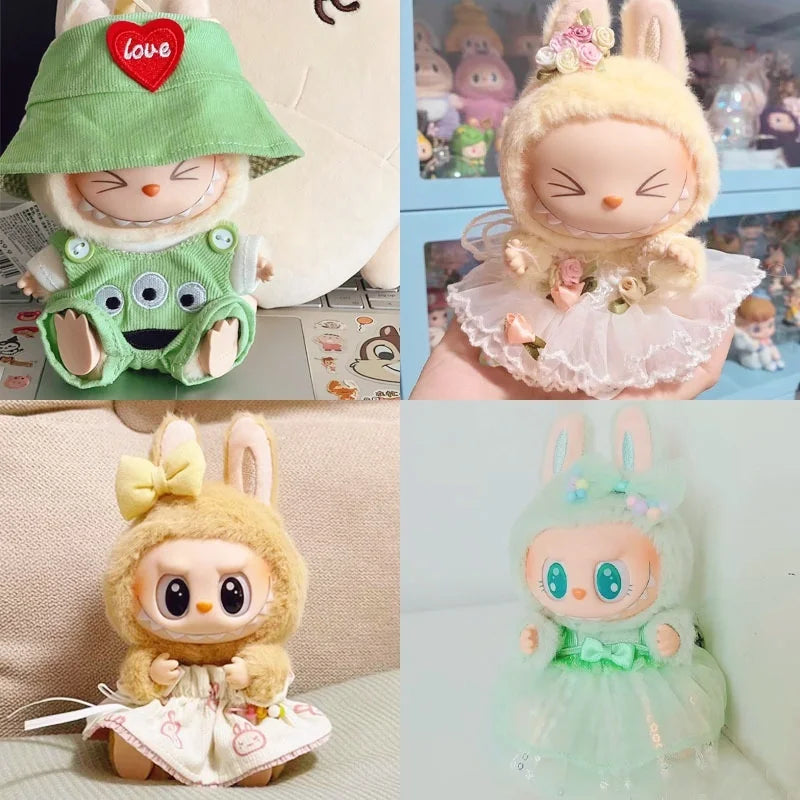 New Arrival Labubu Monster Have A Seat Series Doll Desktop Toy Only Clothes No Doll Kawaii Replaceable Toys Little Clothes Gifts