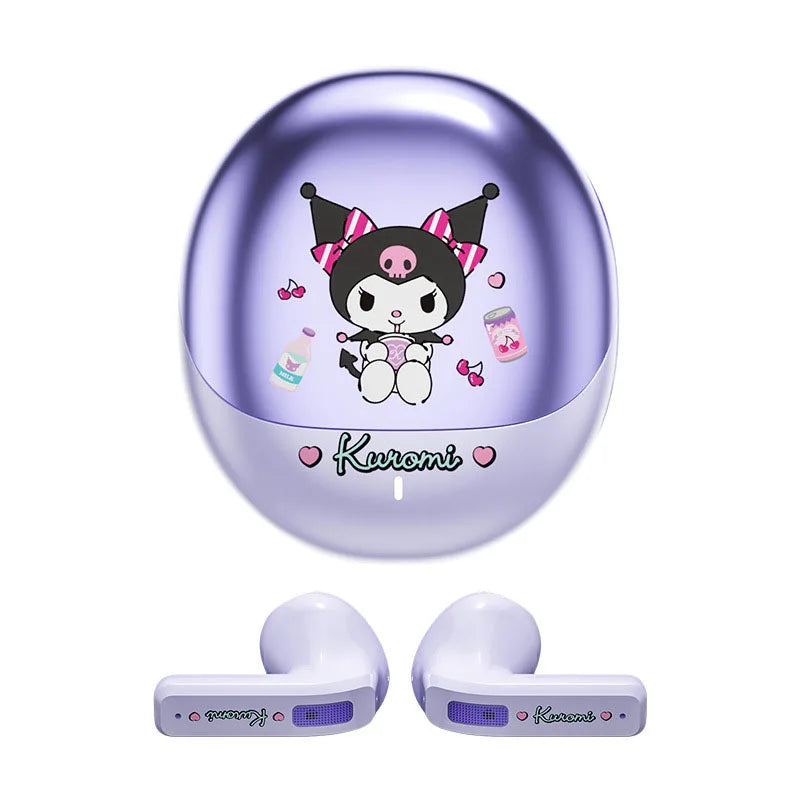 New Sanrio Bluetooth Headphones In-Ear Kawaii Cartoon Noise Reduction Super Long Battery Life Stereo Sport Earpieces Gift