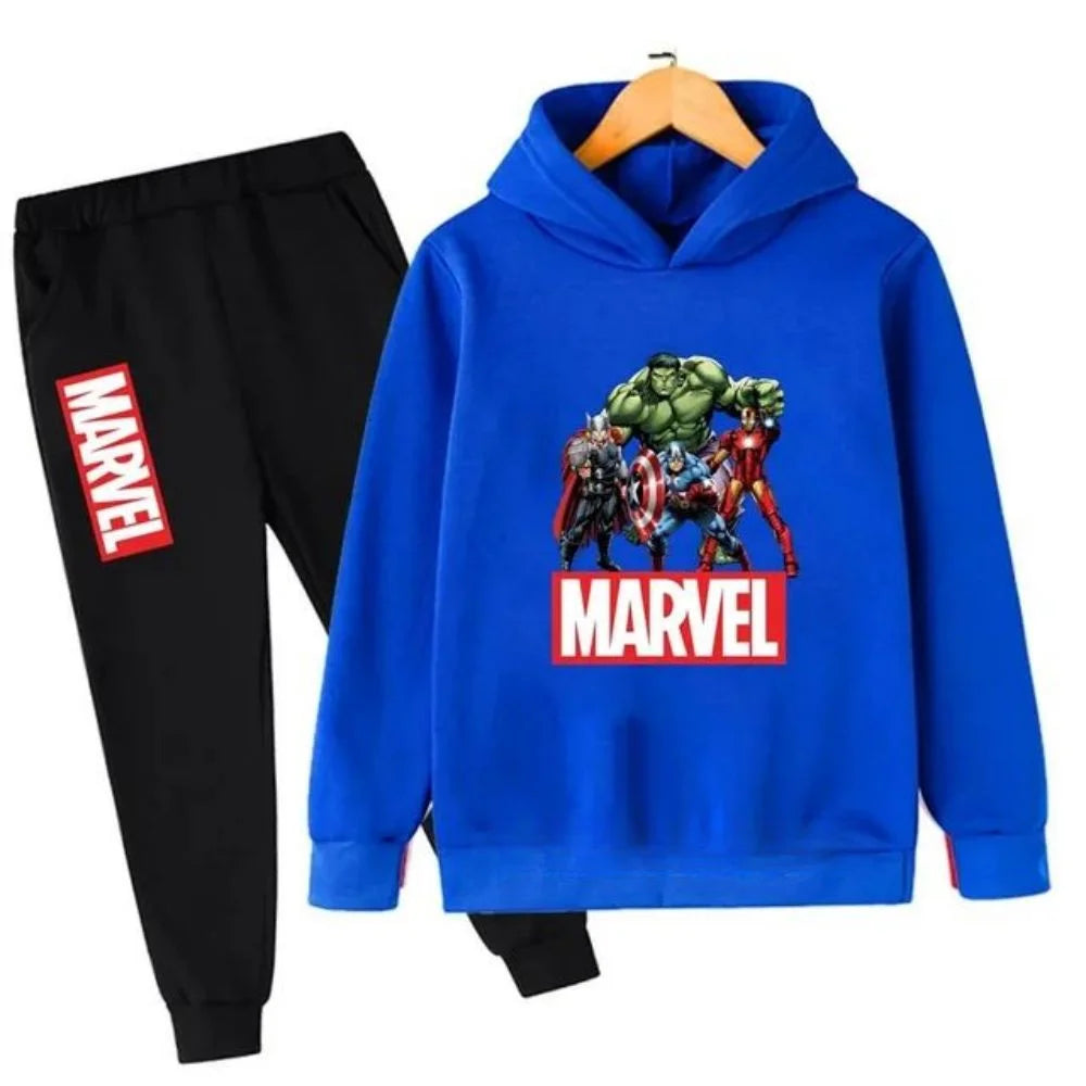 Kids Cartoon Green Giant Super Hero Superstar Boys Girls Spring/Autumn Clothing Children's Fashion Hoodie Pants Set 2-14 Years