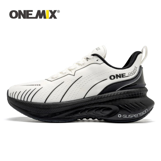 ONEMIX New Cushioning Running Shoes For Men Suitable Heavy Runners Lace Up Sports Women Non-slip Outdoor Athletic Male Sneakers