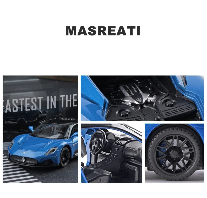 1:32 Maserati MC20 Coupe Alloy Sports Car Diecast Miniature Metal Car Simulation Sound ＆ Light Toy Car For Boys Fast And Furious