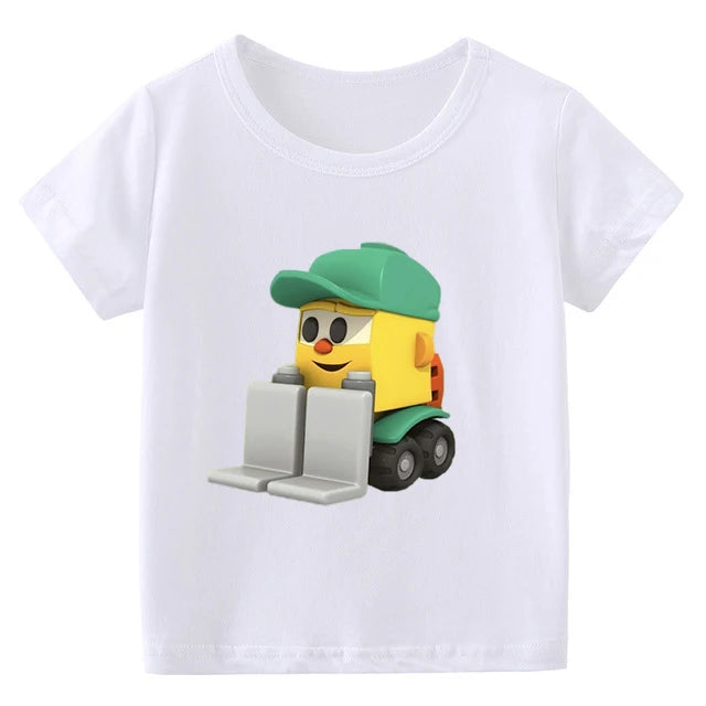 100% Funny Leo The Truck  Cartoon  Fashion Children Clothes