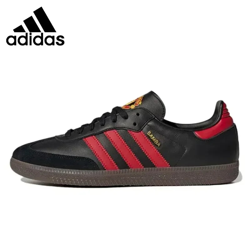 Adidas-Original Samba Team Low Skateboard Chaussures pour Homme et Femme, Unisexe, Noir, Rouge