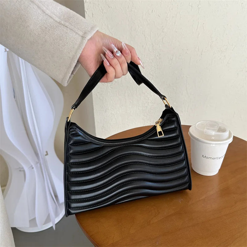 Women's Commuting Texture Minimalist Underarm Bag One Shoulder New Versatile Instagram One Shoulder Dumpling Bag Women's Bag