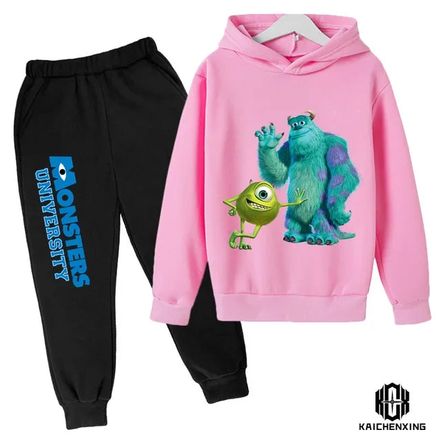 Girls Sweatshirt Pant Suit Coat Casual kids Boys Long Sleeve monsters inc. Clothes Kawaii Hoodies Children Pullover Sportswear