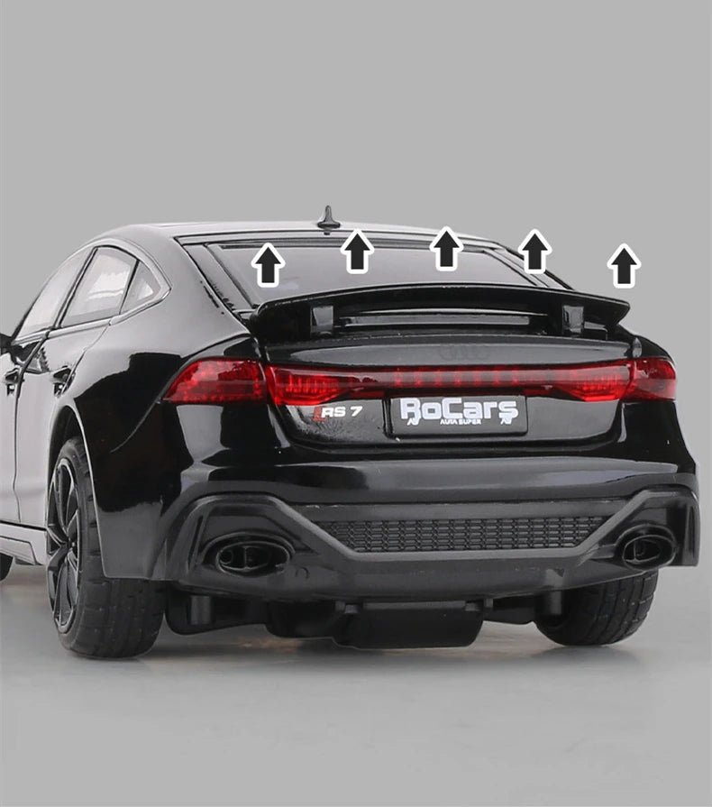 1:24 Audi RS7 Coupe Alloy Car Model Diecasts Metal Toy Sports Car Vehicles Model Simulation Sound Light Collection Kids Toy Gift