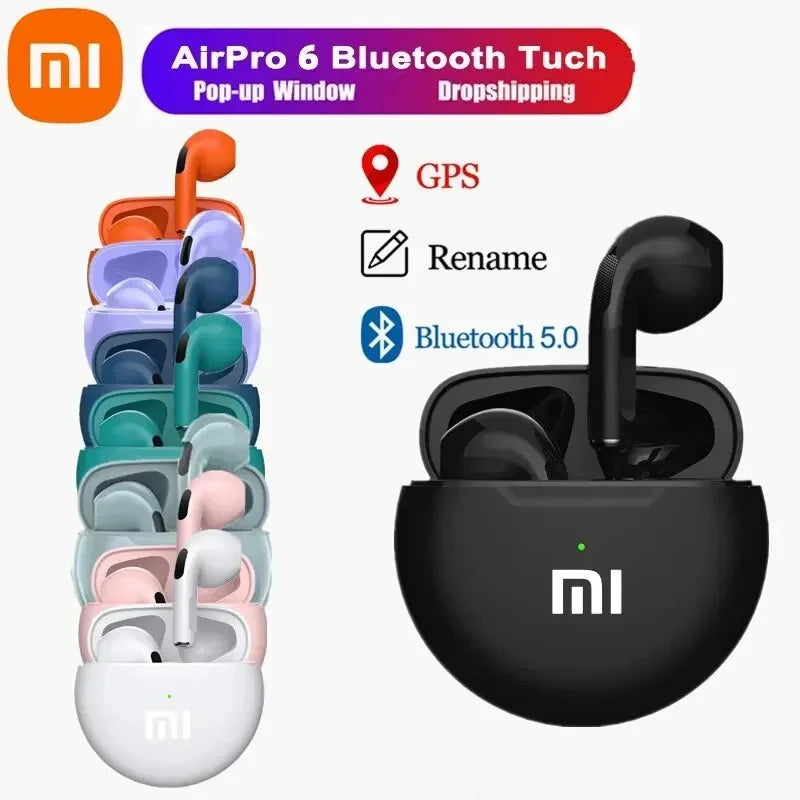 Xiaomi TWS Wireless Bluetooth Earphones Headphones Sport Headset Gamer Fone Cheap in Ear Earbuds Pro 6 for IPhone Android Xiaomi