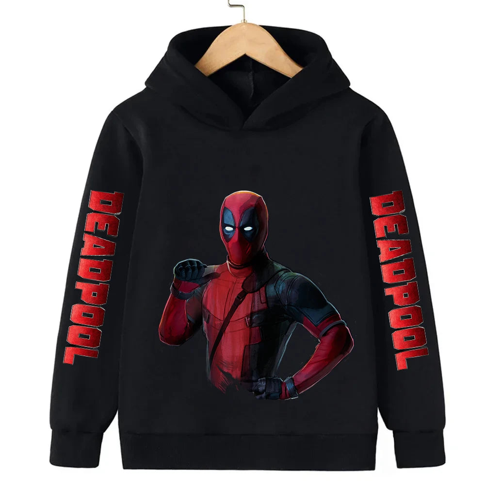 Marvel Deadpool Children Hoodies Girl Boy Kid Pullover Autumn Winter Baby Clothing Cartoons Casual Fashion Kid Tops Sweatshirts