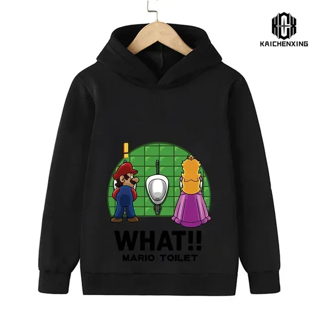 2024 New Game Super Mario Bros. Top Fashion Children's Sweatshirt Casual Cute Children's Hoodie Boy Girl Top Spring and Autumn